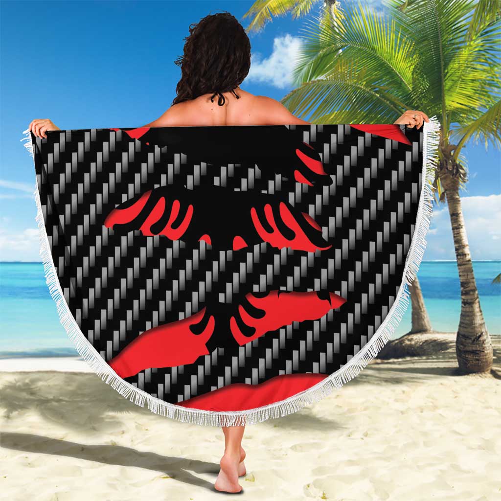 Albania Beast Beach Blanket Ripped Flag Graphic - Wonder Print Shop