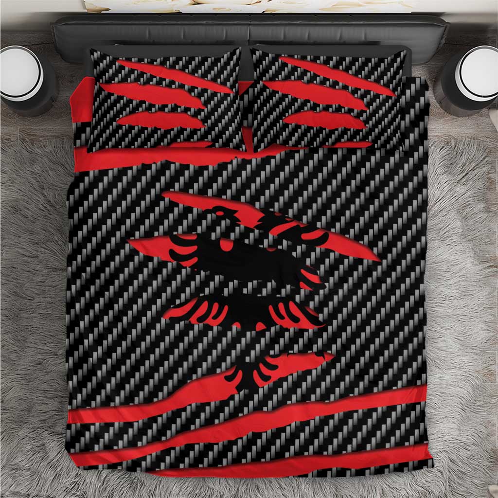 Albania Beast Bedding Set Ripped Flag Graphic - Wonder Print Shop