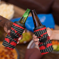 Albania Beast 4 in 1 Can Cooler Tumbler Ripped Flag Graphic - Wonder Print Shop