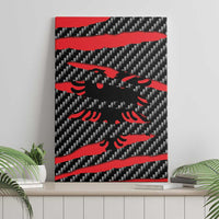 Albania Beast Canvas Wall Art Ripped Flag Graphic - Wonder Print Shop