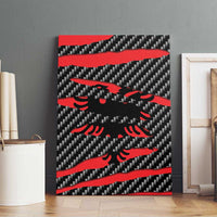 Albania Beast Canvas Wall Art Ripped Flag Graphic - Wonder Print Shop