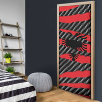 Albania Beast Door Cover Ripped Flag Graphic - Wonder Print Shop
