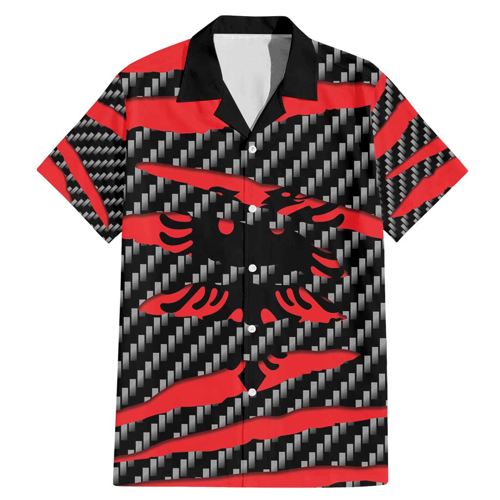 Albania Beast Family Matching Mermaid Dress and Hawaiian Shirt Ripped Flag Graphic - Wonder Print Shop