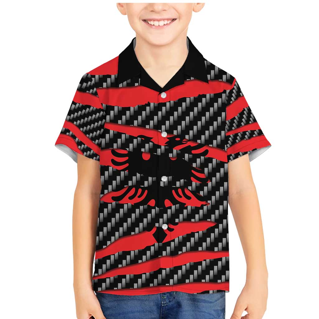 Albania Beast Family Matching Mermaid Dress and Hawaiian Shirt Ripped Flag Graphic - Wonder Print Shop