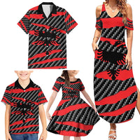Albania Beast Family Matching Summer Maxi Dress and Hawaiian Shirt Ripped Flag Graphic - Wonder Print Shop