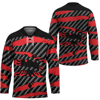 Albania Beast Hockey Jersey Ripped Flag Graphic - Wonder Print Shop