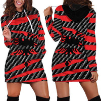Albania Beast Hoodie Dress Ripped Flag Graphic - Wonder Print Shop