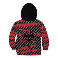 Albania Beast Kid Hoodie Ripped Flag Graphic - Wonder Print Shop