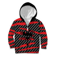 Albania Beast Kid Hoodie Ripped Flag Graphic - Wonder Print Shop