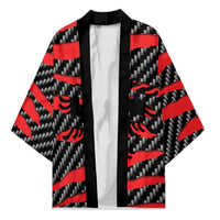 Albania Beast Kimono Ripped Flag Graphic - Wonder Print Shop