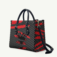 Albania Beast Leather Bag Ripped Flag Graphic - Wonder Print Shop
