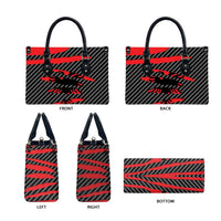 Albania Beast Leather Bag Ripped Flag Graphic - Wonder Print Shop