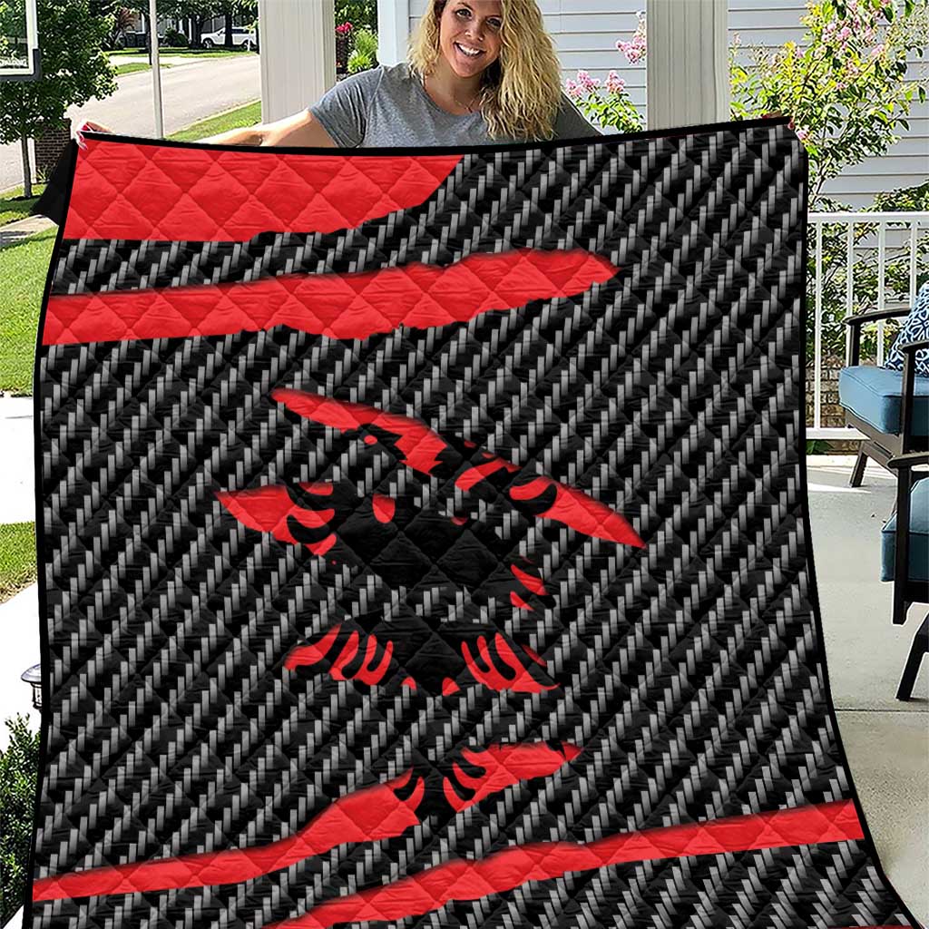 Albania Beast Quilt Ripped Flag Graphic - Wonder Print Shop