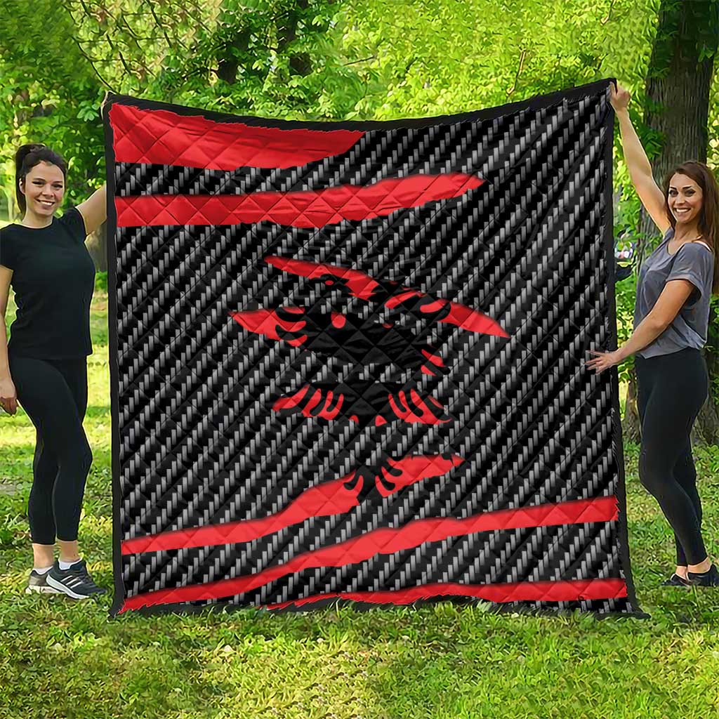 Albania Beast Quilt Ripped Flag Graphic - Wonder Print Shop