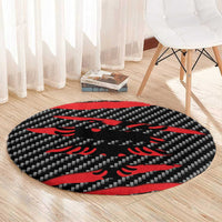 Albania Beast Round Carpet Ripped Flag Graphic - Wonder Print Shop