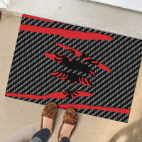 Albania Beast Rubber Doormat Ripped Flag Graphic - Wonder Print Shop
