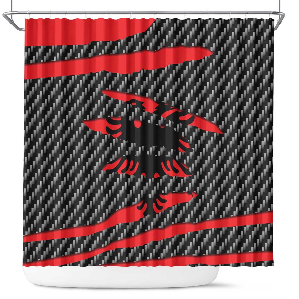 Albania Beast Shower Curtain Ripped Flag Graphic - Wonder Print Shop