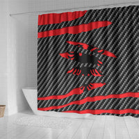Albania Beast Shower Curtain Ripped Flag Graphic - Wonder Print Shop