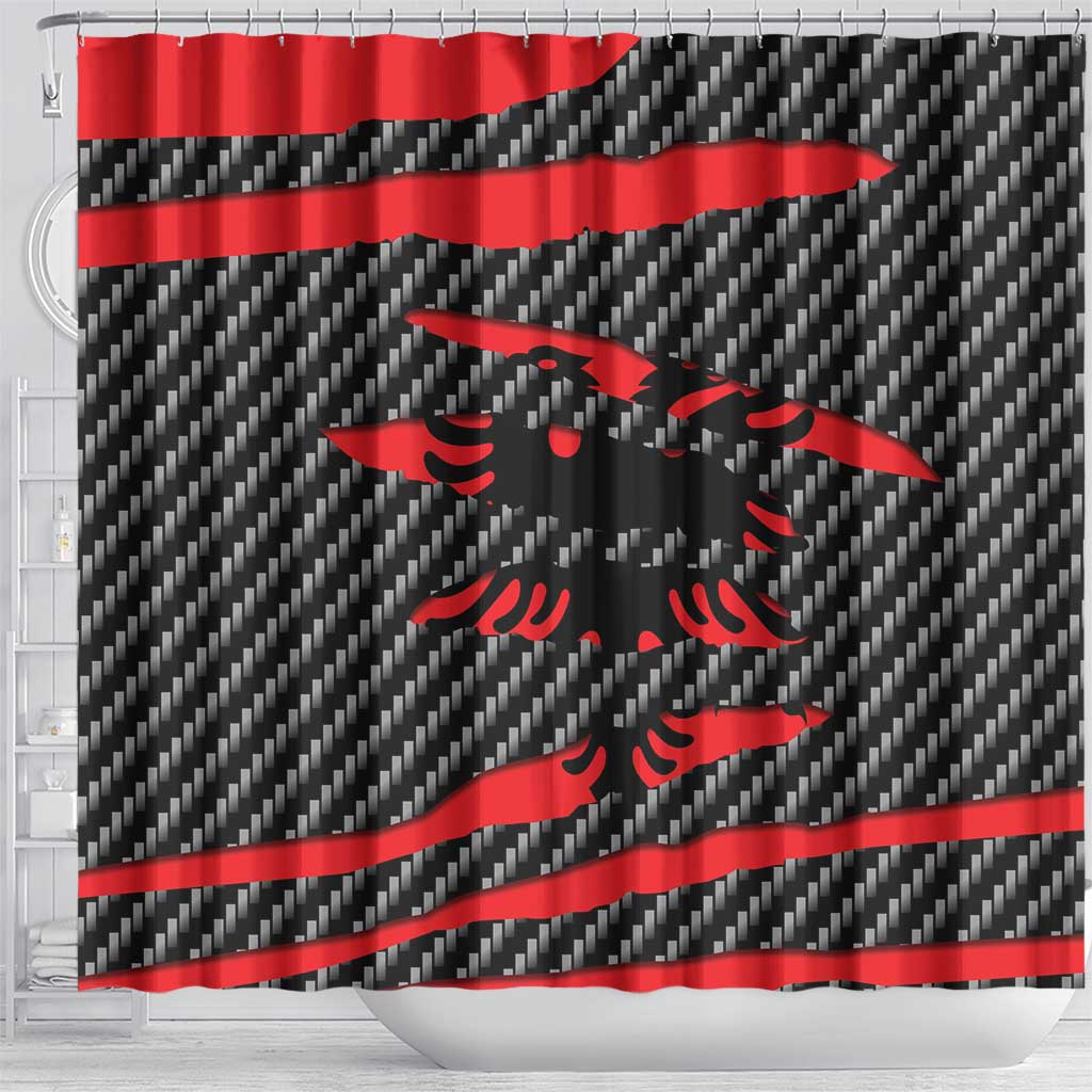 Albania Beast Shower Curtain Ripped Flag Graphic - Wonder Print Shop