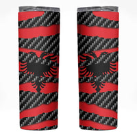 Albania Beast Skinny Tumbler Ripped Flag Graphic - Wonder Print Shop