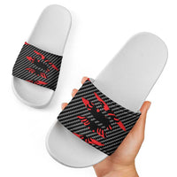 Albania Beast Slide Sandals Ripped Flag Graphic - Wonder Print Shop
