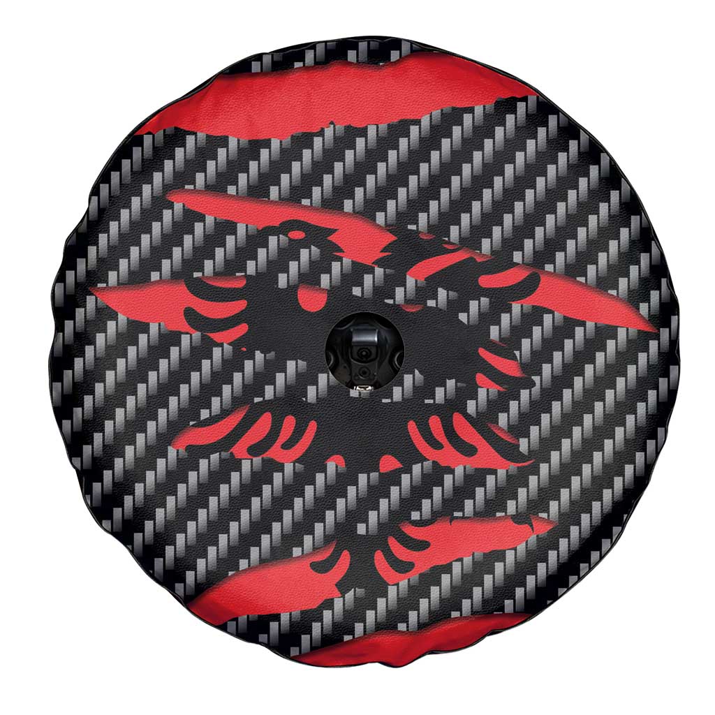 Albania Beast Spare Tire Cover Ripped Flag Graphic - Wonder Print Shop