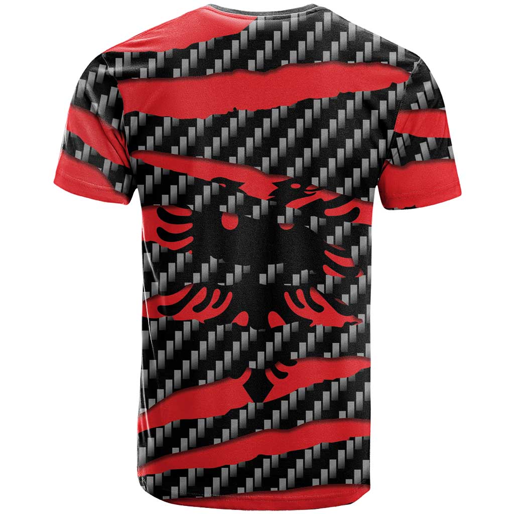 Albania Beast T Shirt Ripped Flag Graphic - Wonder Print Shop
