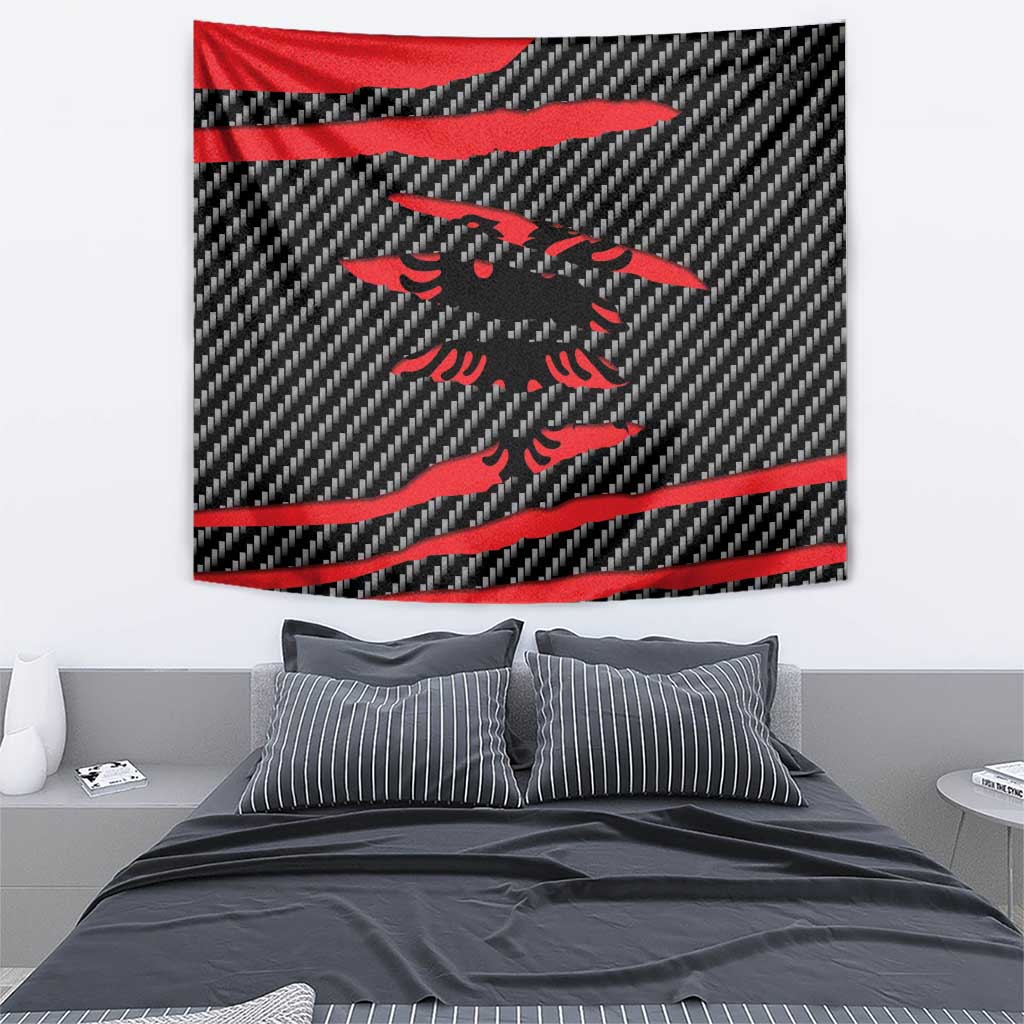 Albania Beast Tapestry Ripped Flag Graphic - Wonder Print Shop