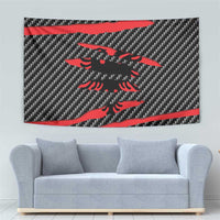 Albania Beast Tapestry Ripped Flag Graphic - Wonder Print Shop