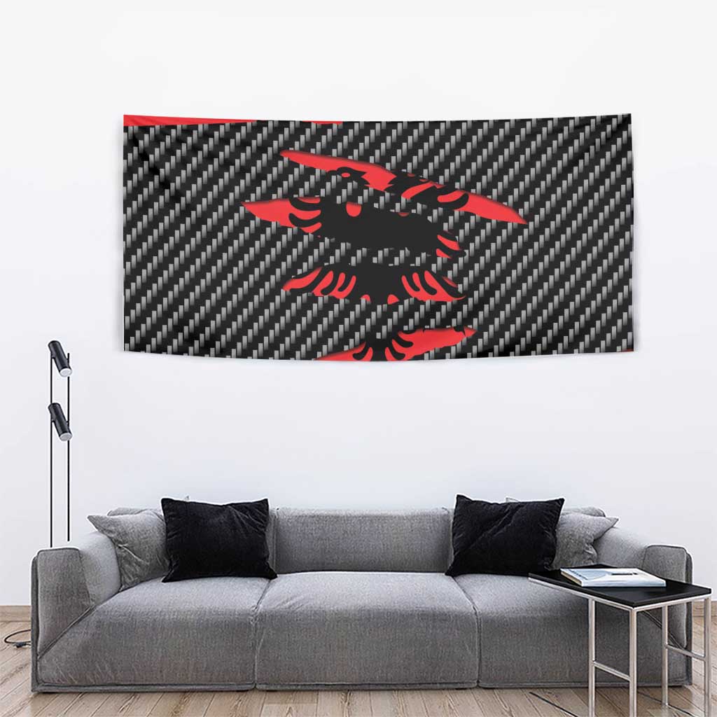 Albania Beast Tapestry Ripped Flag Graphic - Wonder Print Shop