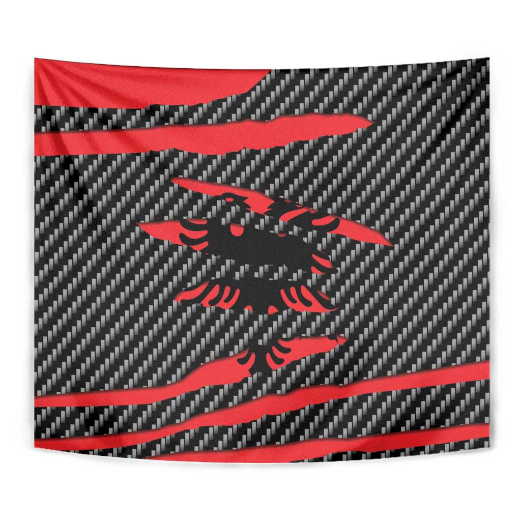 Albania Beast Tapestry Ripped Flag Graphic - Wonder Print Shop