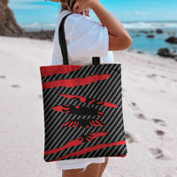Albania Beast Tote Bag Ripped Flag Graphic - Wonder Print Shop
