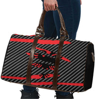 Albania Beast Travel Bag Ripped Flag Graphic - Wonder Print Shop