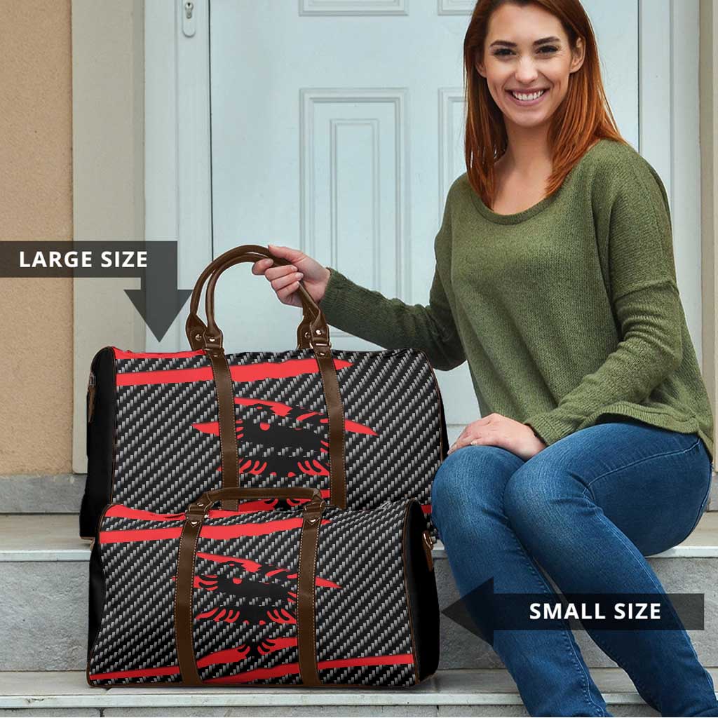 Albania Beast Travel Bag Ripped Flag Graphic - Wonder Print Shop