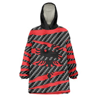 Albania Beast Wearable Blanket Hoodie Ripped Flag Graphic - Wonder Print Shop