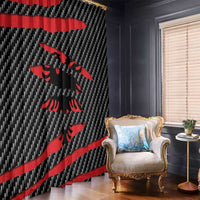 Albania Beast Window Curtain Ripped Flag Graphic - Wonder Print Shop
