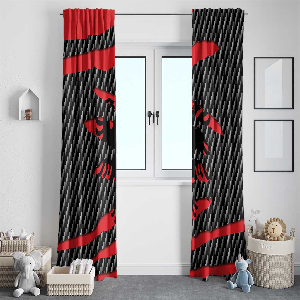 Albania Beast Window Curtain Ripped Flag Graphic - Wonder Print Shop