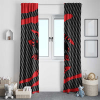 Albania Beast Window Curtain Ripped Flag Graphic - Wonder Print Shop