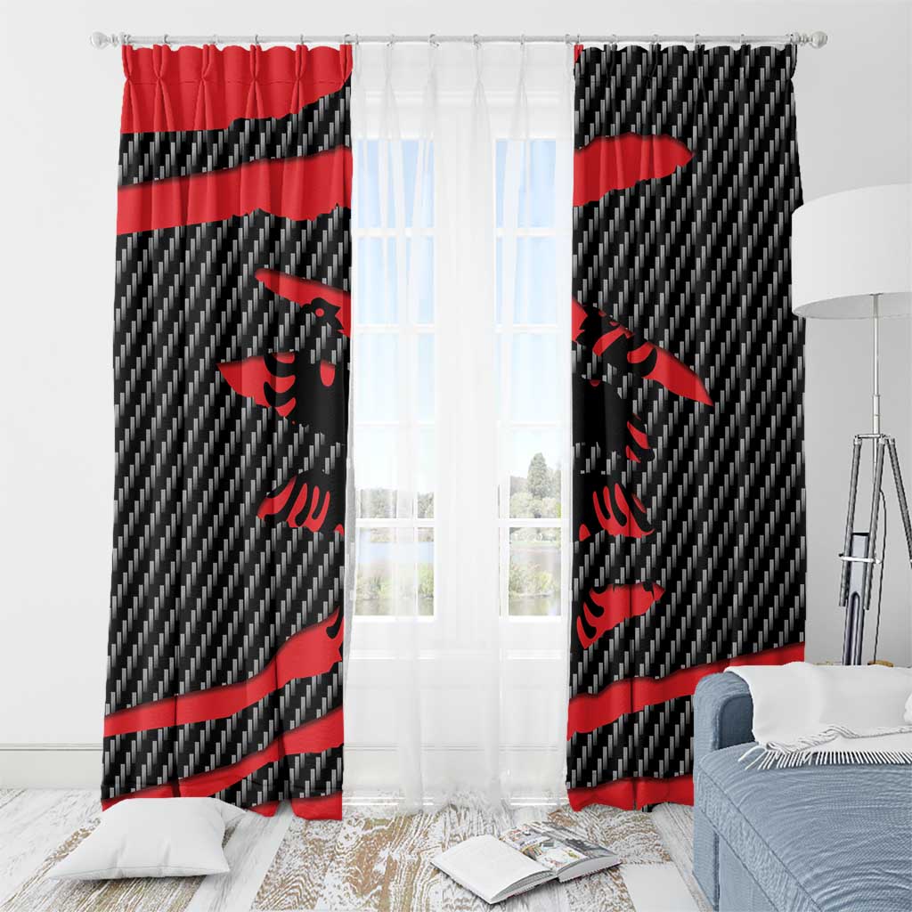 Albania Beast Window Curtain Ripped Flag Graphic - Wonder Print Shop
