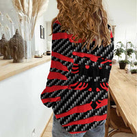 Albania Beast Women Casual Shirt Ripped Flag Graphic - Wonder Print Shop