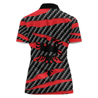 Albania Beast Women Polo Shirt Ripped Flag Graphic - Wonder Print Shop
