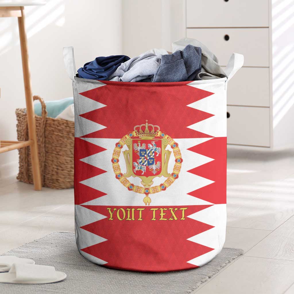 Personalized Polish-Lithuanian Commonwealth Laundry Basket Royal Coat Of Arms Style