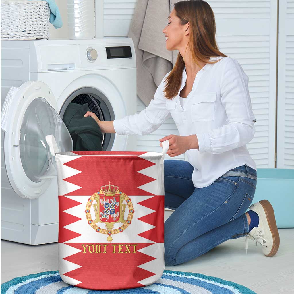 Personalized Polish-Lithuanian Commonwealth Laundry Basket Royal Coat Of Arms Style