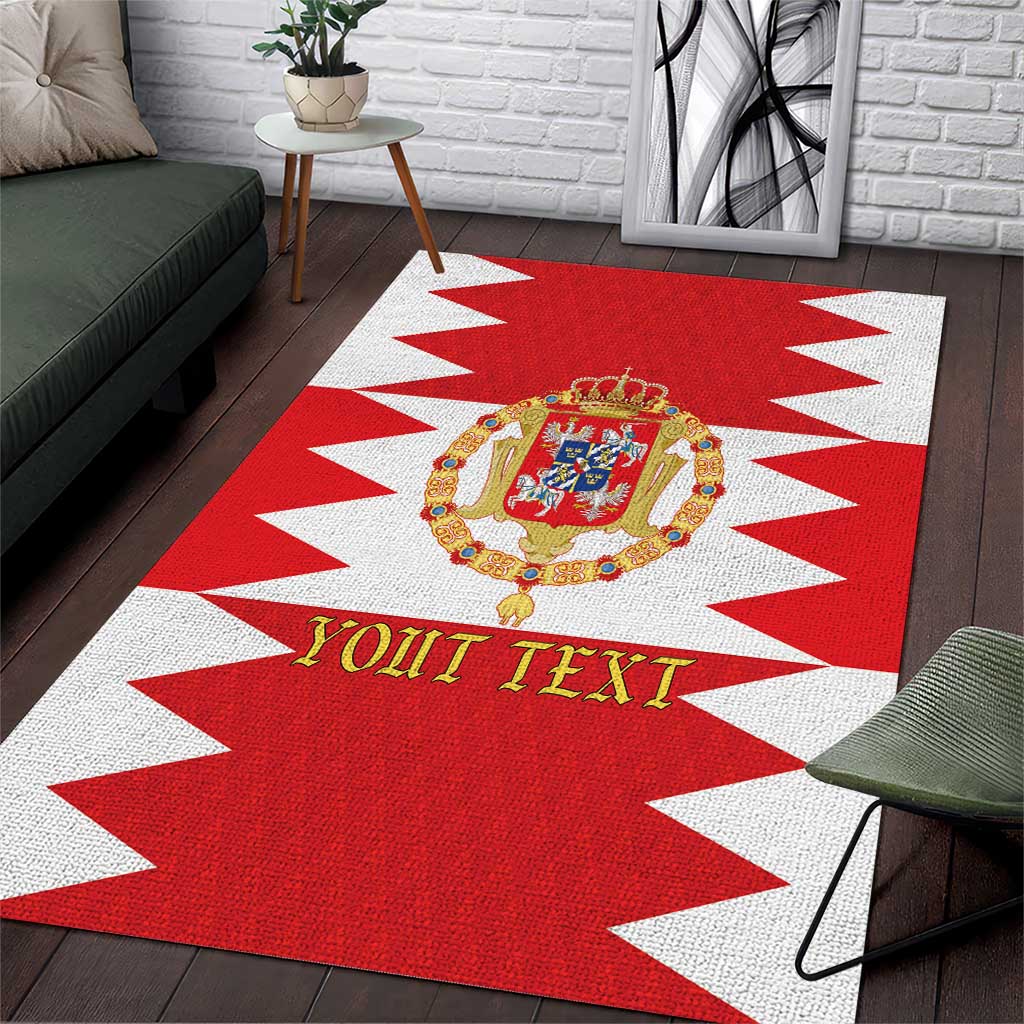 Personalized Polish-Lithuanian Commonwealth Area Rug Royal Coat Of Arms Style