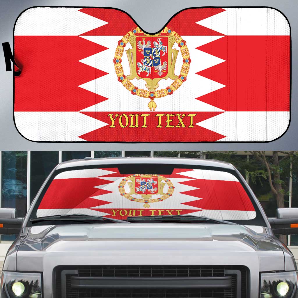 Personalized Polish-Lithuanian Commonwealth Auto Sun Shade Royal Coat Of Arms Style