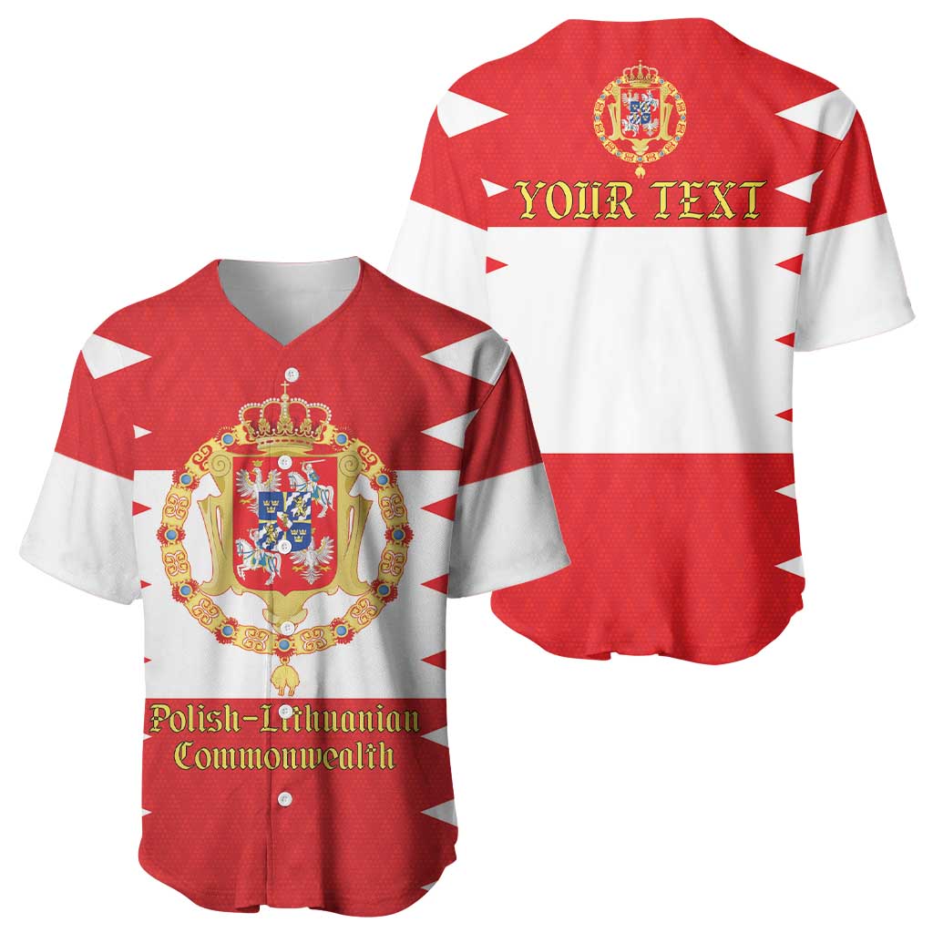 Personalized Polish-Lithuanian Commonwealth Baseball Jersey Royal Coat Of Arms Style