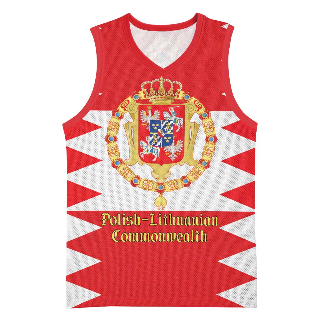 Personalized Polish-Lithuanian Commonwealth Basketball Jersey Royal Coat Of Arms Style