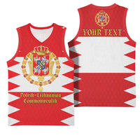 Personalized Polish-Lithuanian Commonwealth Basketball Jersey Royal Coat Of Arms Style