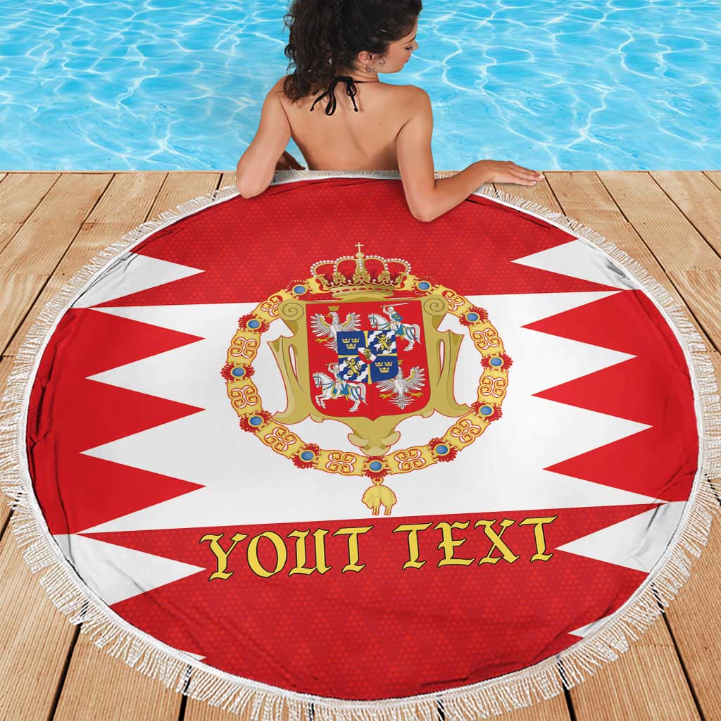 Personalized Polish-Lithuanian Commonwealth Beach Blanket Royal Coat Of Arms Style