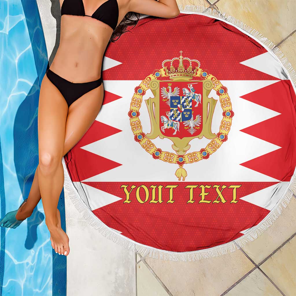 Personalized Polish-Lithuanian Commonwealth Beach Blanket Royal Coat Of Arms Style